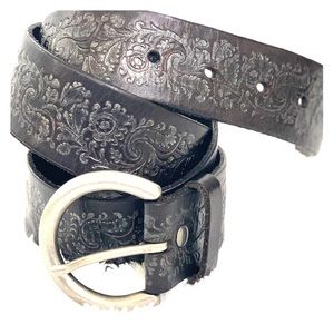 Fossil Black Western Inspired Belt